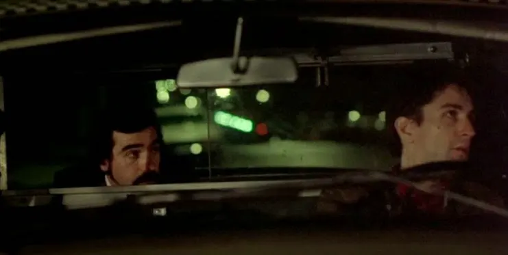 Travis and Martin Scorsese Taxi Driver Passenger